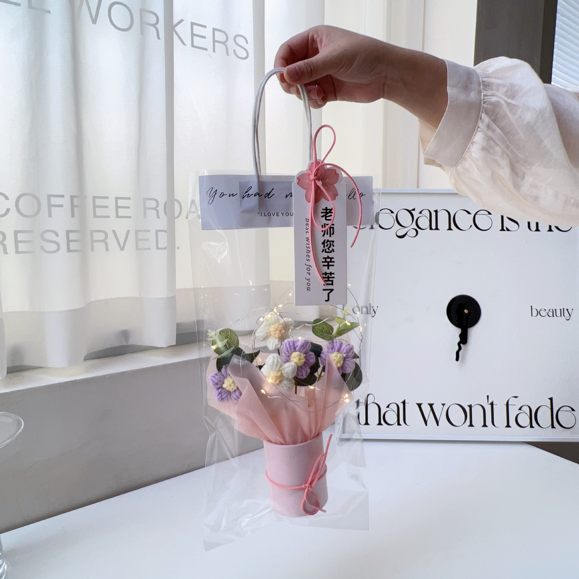 퍼플 스승의 날 퍼프 허그 버킷