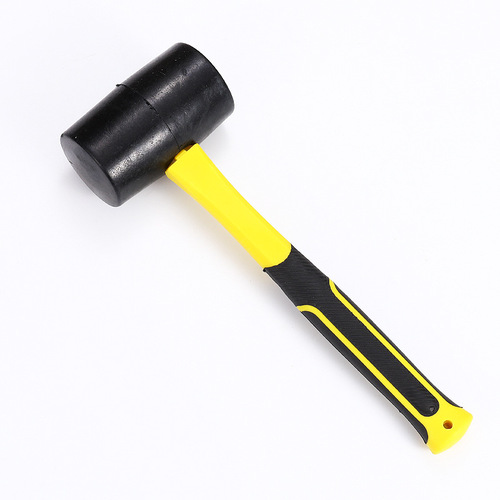 Rubber hammer with plastic handle, leather hammer for home decoration and flooring, 1500g woodworking hammer