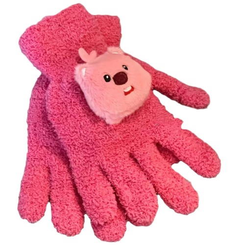 Coral velvet beaver mittens cartoon winter thickened women cycling cute warm anti-cold warm girl five fingers student plush