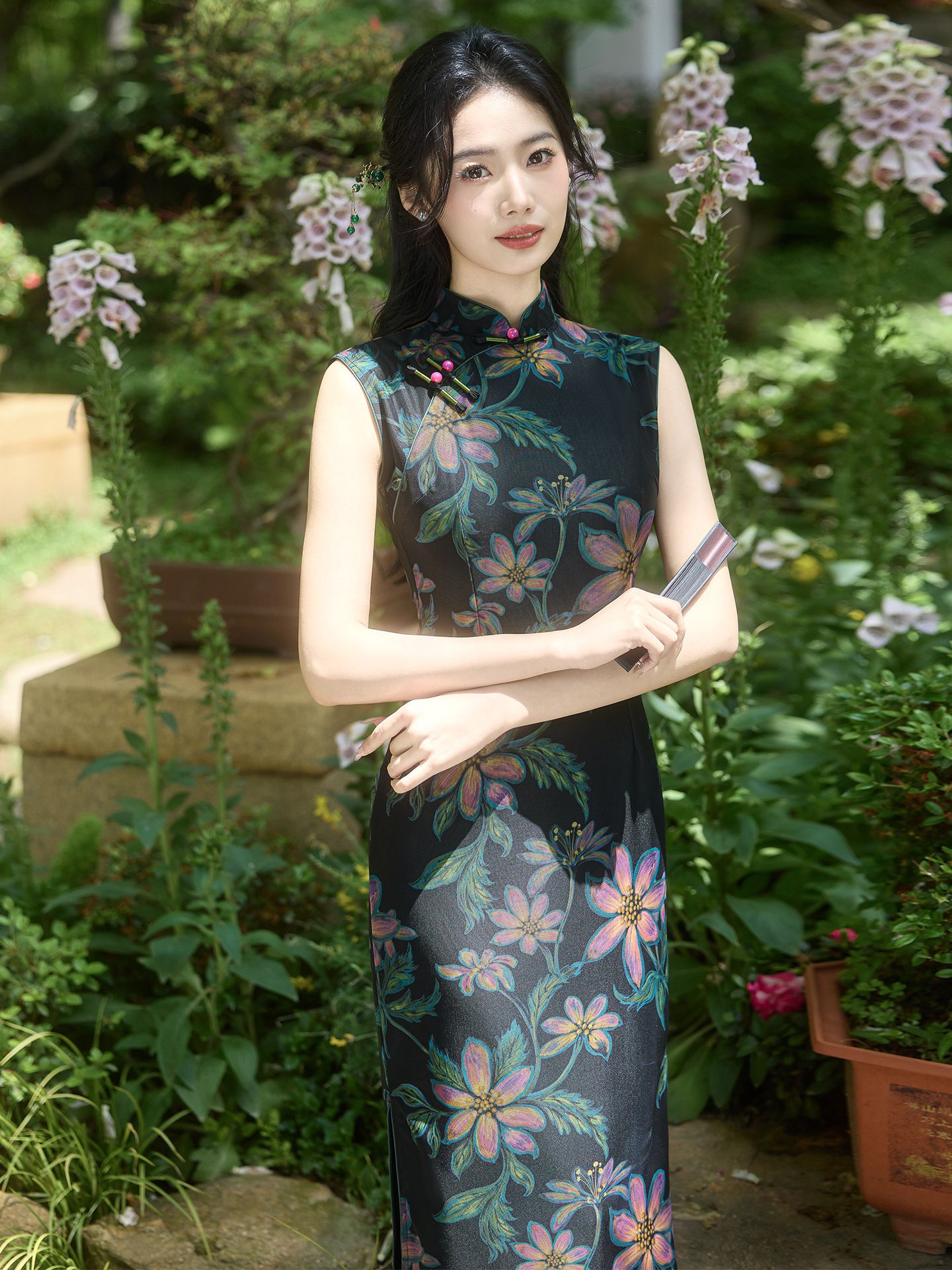 2026 nuevo estilo retro largo de doble capa sin mangas temperamento antiguo estilo de la República de Shanghai delgado cheongsam delgado image 1