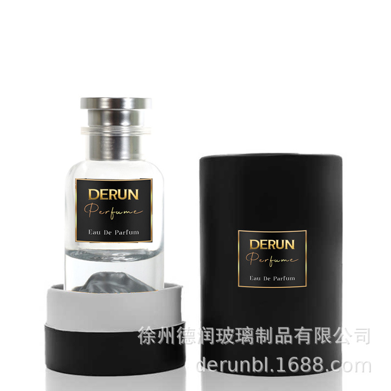 现货圆柱火山底球盖30ml 50ml 100ml便携式玻璃香水分装瓶