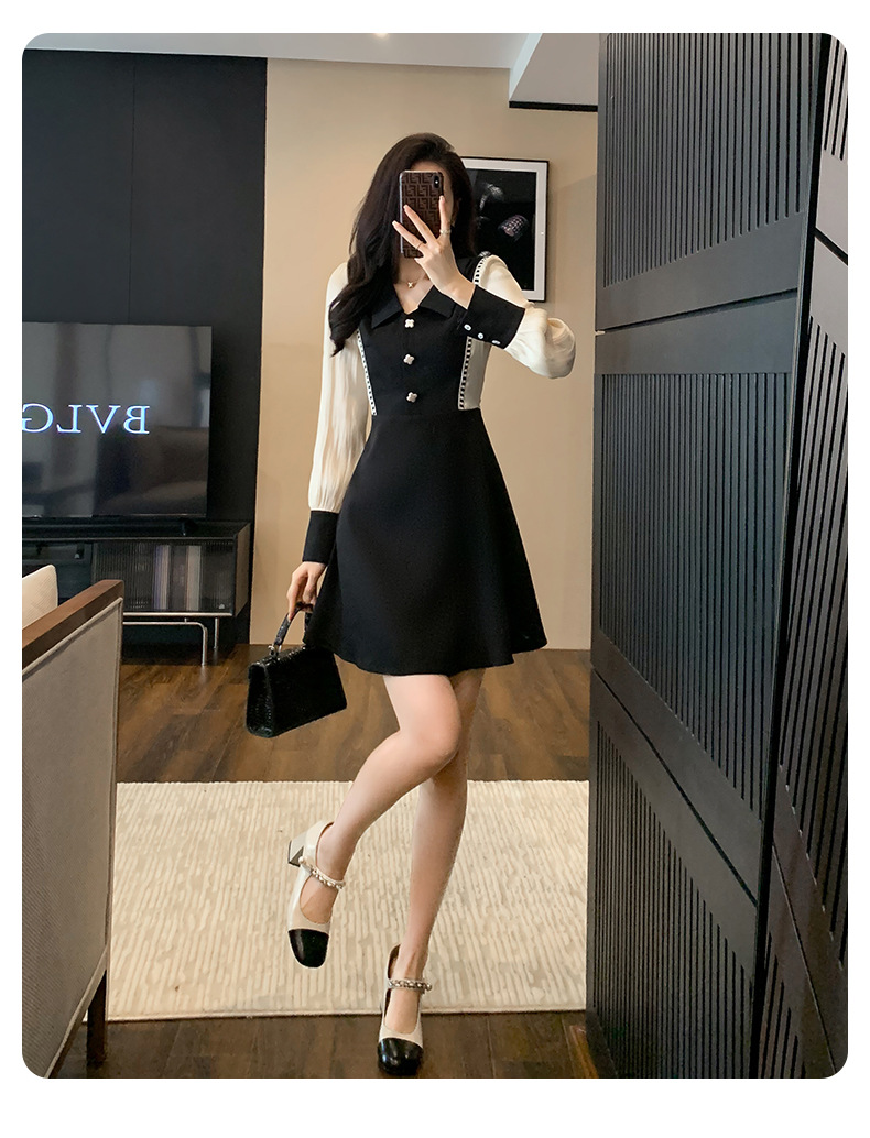 C8021 1220K VÁY ĐẦM LIỀN THÂN NỮ DONTDN DÀI TAY MÙA XUÂN THU ĐÔNG KÍN CỔ TRÔNG TRẺ HƠN TUỔI THỜI TRANG NỮ G04 SẢN PHẨM MỚI