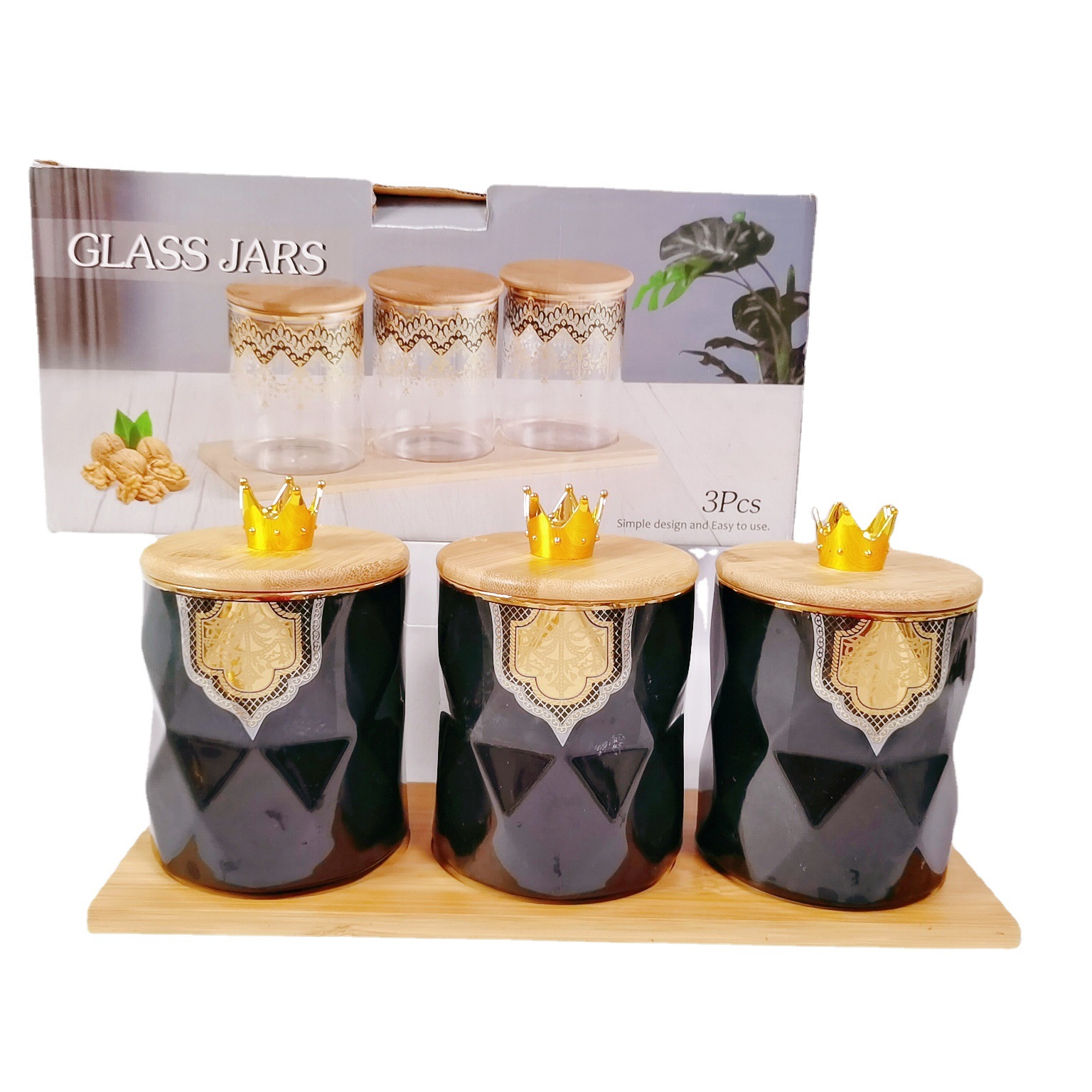 Exportación de Oriente Medio almacenamiento de cerámica Jar galvanoplastia sellado Jar granos gruesos almacenamiento Jar diamante condimento Jar traje Jar