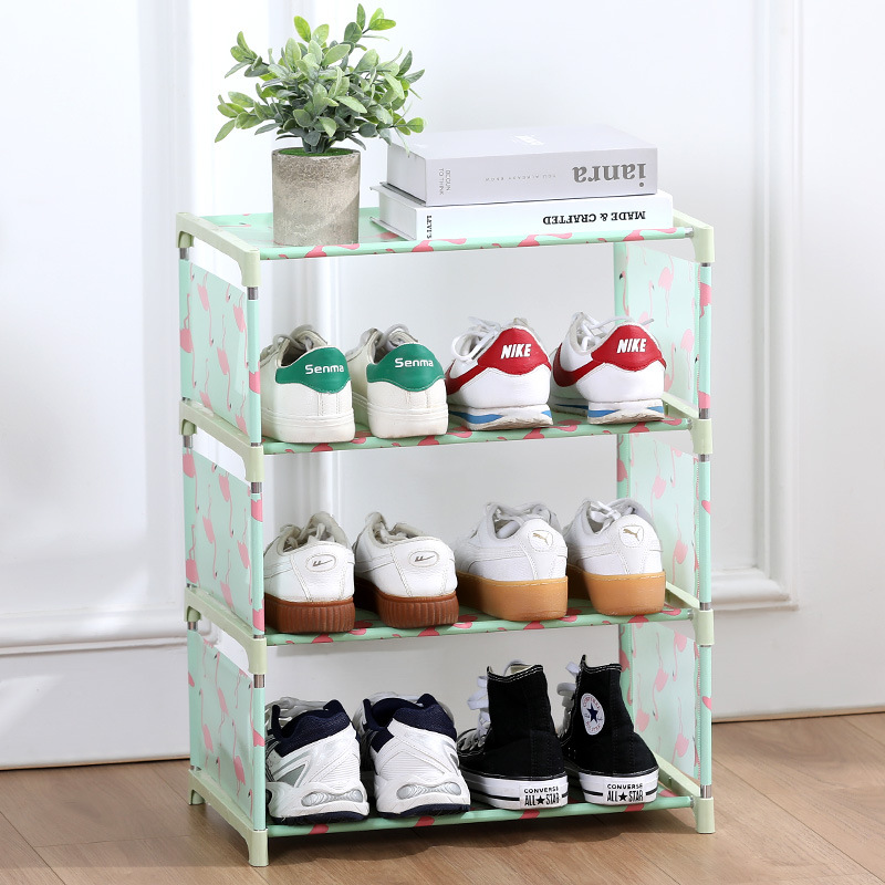 Zapato simple estante de acero inoxidable estante hogar estudiante dormitorio multi-capa de ahorro de espacio zapatos de almacenamiento rack zapato gabinete al por mayor