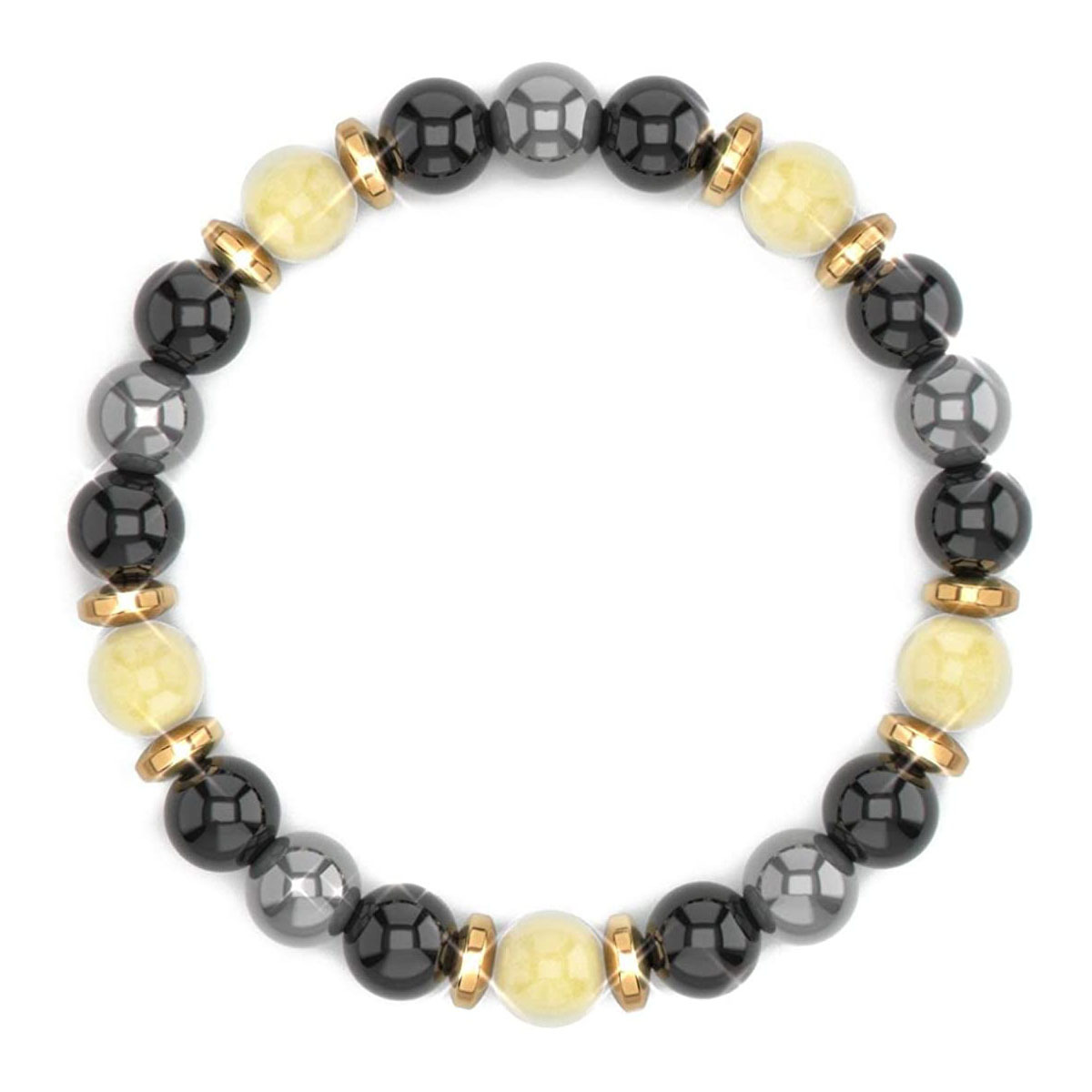 Simple Style Crack Volcanic rock Beaded Bracelets 1 Piece