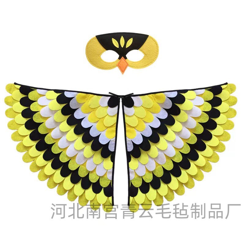 ハロウィン用の新しいフェルトウィングセット動物フェルトマントを供給します。|undefined