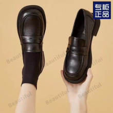 大码女鞋35一40英伦风小皮鞋女百搭时尚乐福鞋学院风日系jk单鞋