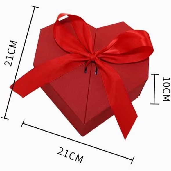 Caja de regalo en forma de corazón, día de San Valentín, caja vacía de amor rosa, regalo de perfume de lápiz labial para su novia