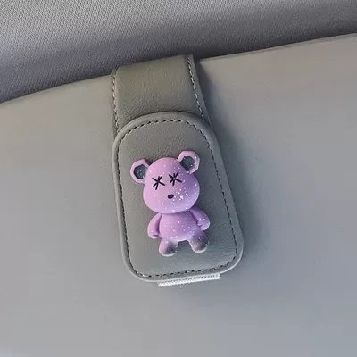 Car Glasses Clip/Bill Clip – Bill Clip - gray-purple-xx-bear