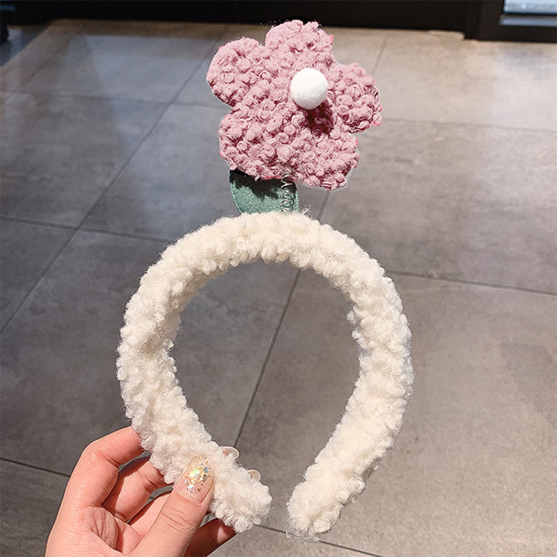 Internet celebridad mismo estilo orejas de conejo diadema Corea del Sur internet celebridad linda muñeca de dibujos animados horquilla diadema de felpa lavado de cara banda de pelo