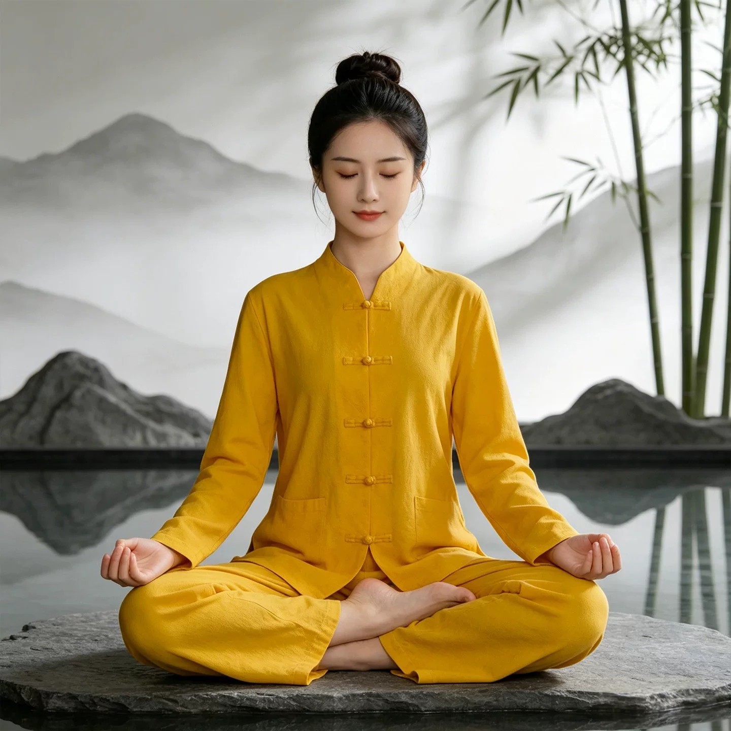 禅意佛系女装中国风纯棉套装禅修服女装居士服中式打坐冥想疗愈服