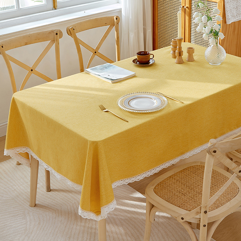Ins algodón imitación tela de mesa impermeable a prueba de aceite sin lavado tela de mesa de comedor viento crema simple moderna alta sensación tela de mesa de té