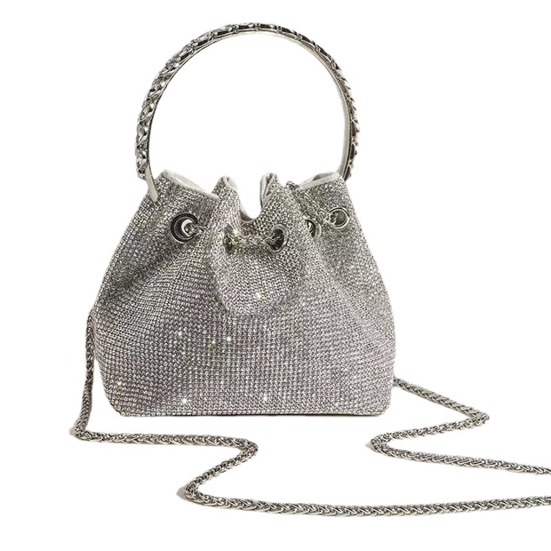 Bolso con diamantes superbrillantes para mujer, bolso cruzado con diamantes brillantes de alta gama, nuevo estilo 2024