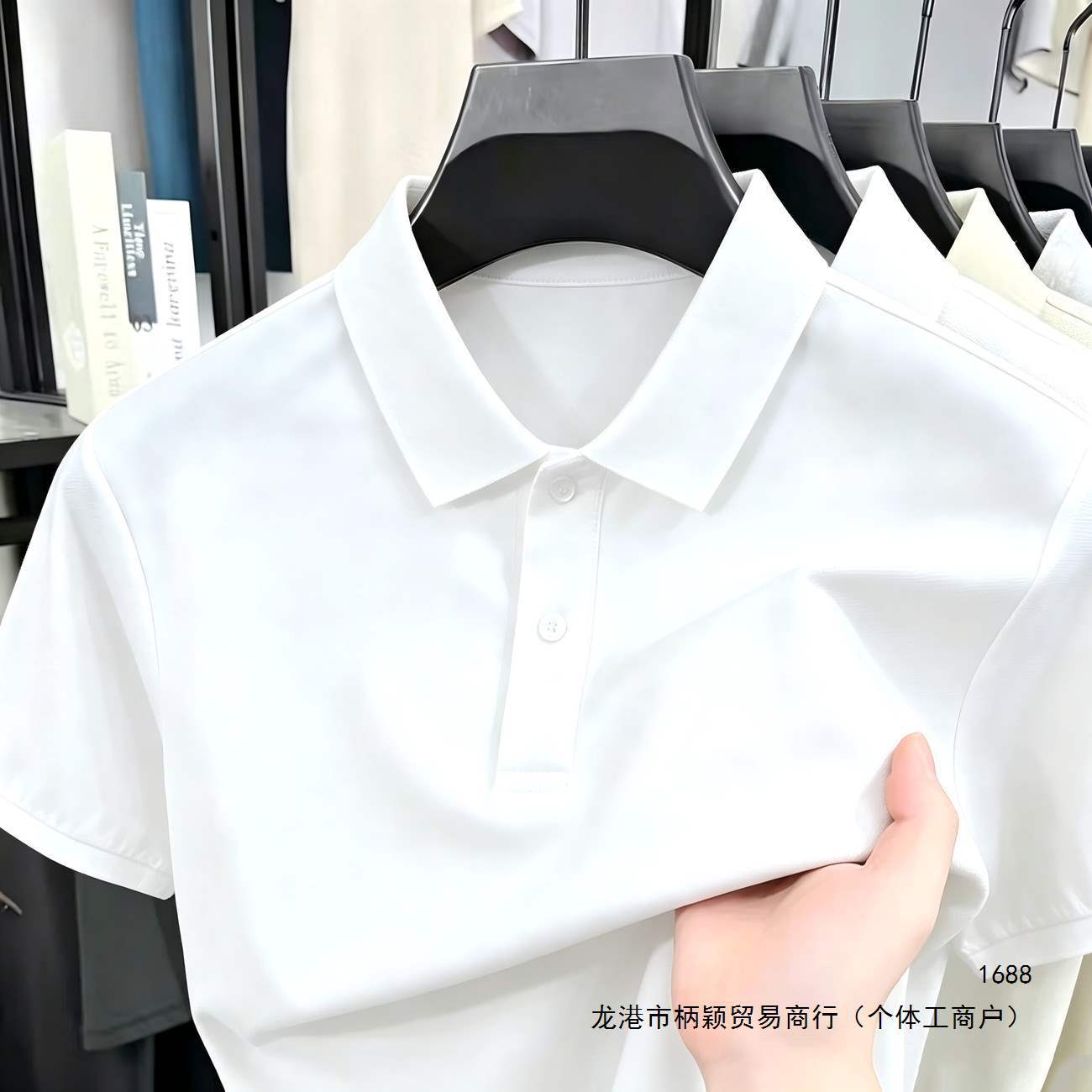 大码男士纯色POLO衫短袖夏季商务翻领休闲半袖T恤黑色藏青色白色