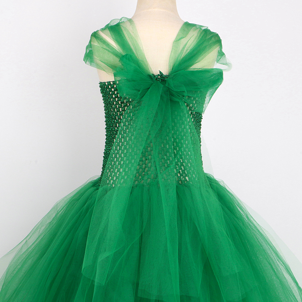 Ropa para niños Falda de bruja loca 2 Disfraces de Halloween para niños Vestido de tul de malla para niñas Ropa para niños_voghion.com