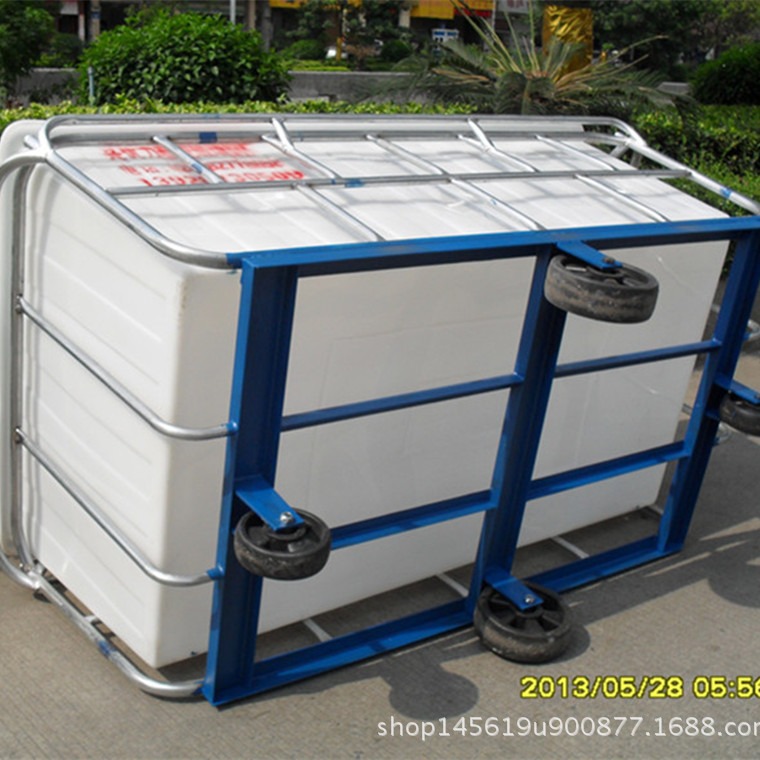 配车架塑料方形印染箱周转车/防腐蚀加厚防开裂牛津桶装布车