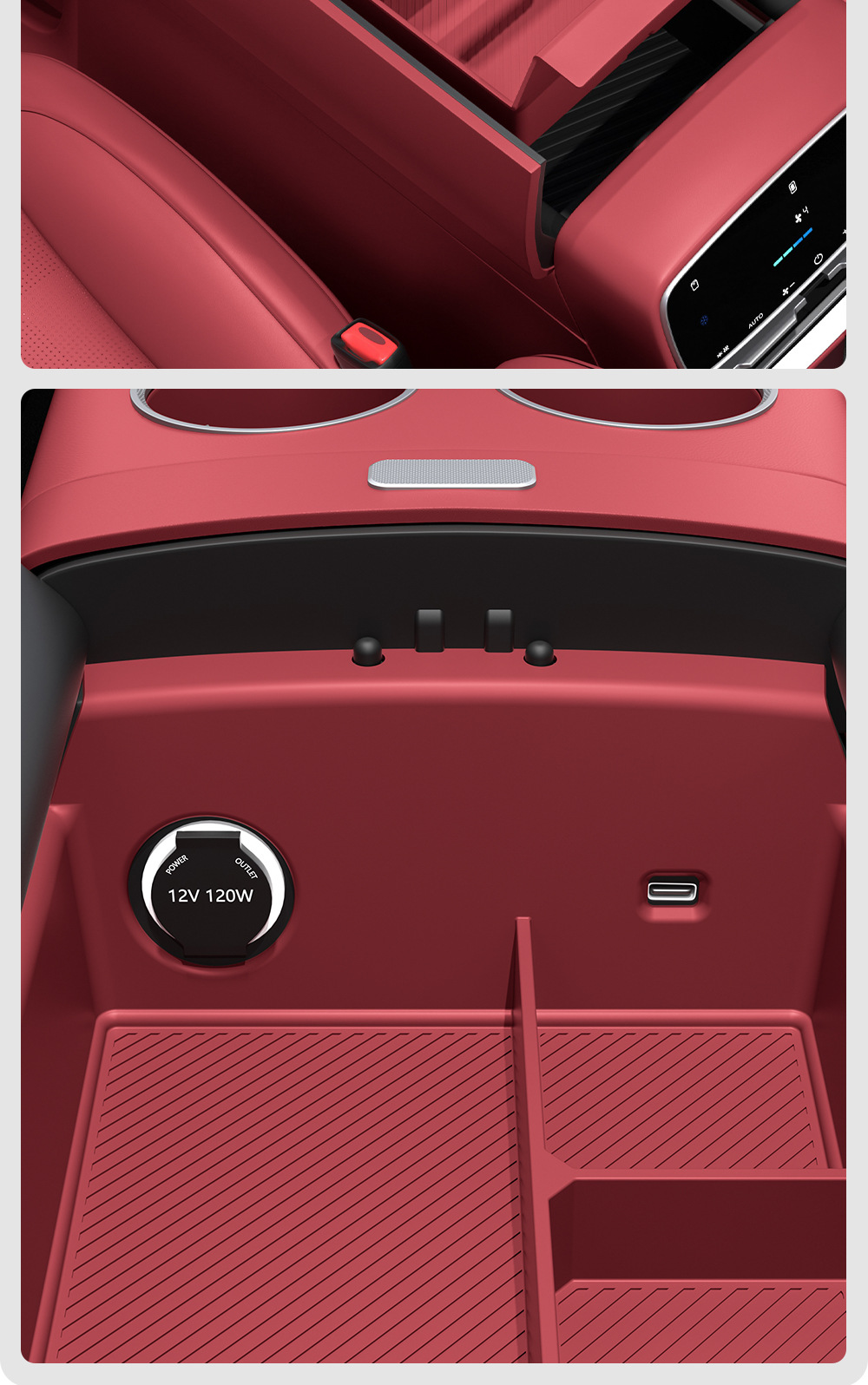 Center Console Armrest Box Silicone Partition Storage Box for AITO M7 M8 M9