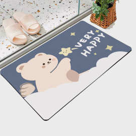 01-20硅藻泥卡通可爱地垫吸水防滑速干厕所浴室门口脚垫卡通地毯