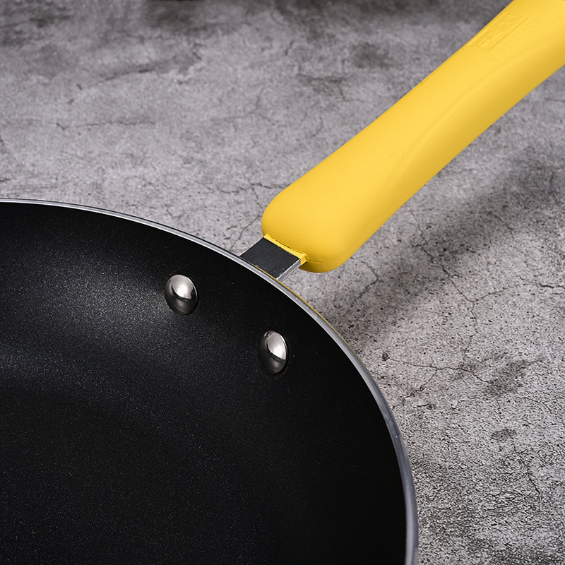 Zhongkang salsa de polímero de aceite sin humo fondo plano no pegajoso panquequeque de huevo panquequeque de filete multifuncional no convexo fondo doméstico