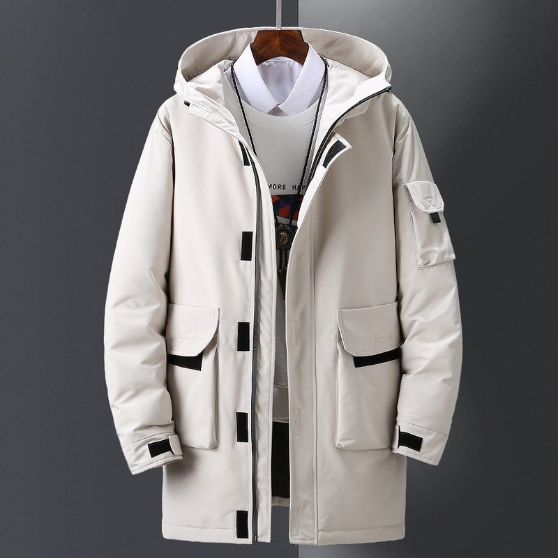 【Foreign Trade Cross-Border】Men's down Jacket Mid-Length Youth Men's Winter Hooded European Large Size Coat 【Foreign Trade Cross-Border】Men's down Jacket Mid-Length Youth Men's Winter Hooded European Large Size Coat