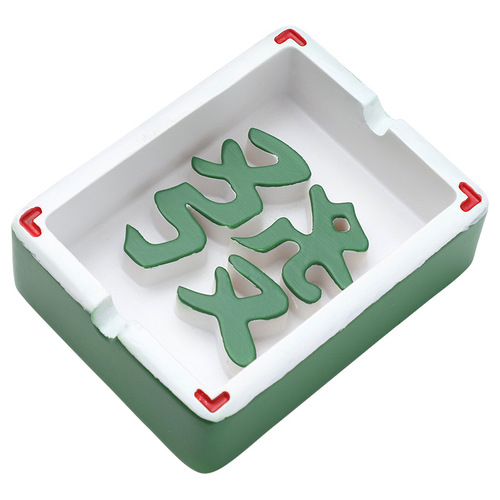 Creative resin mahjong ashtray personalized bar teahouse desktop ash storage ornaments decorative crafts wholesale