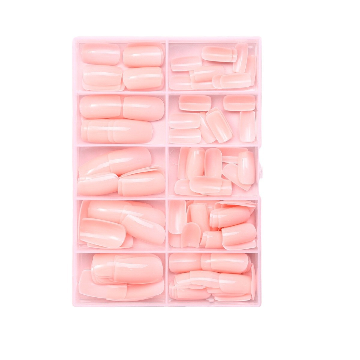 Inswind Uña 120 piezas de caja de armadura alta sensación desnuda rosa uña corta alta sensación de otoño desmontable