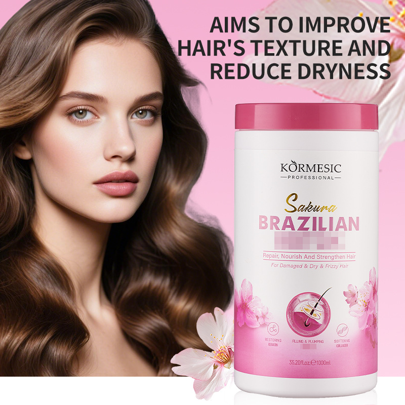 KORMESIC máscara para el cabello rosa máscara para el cabello nutritivo cuidado del cabello gran capacidad comercio exterior transfronterizo al por mayor