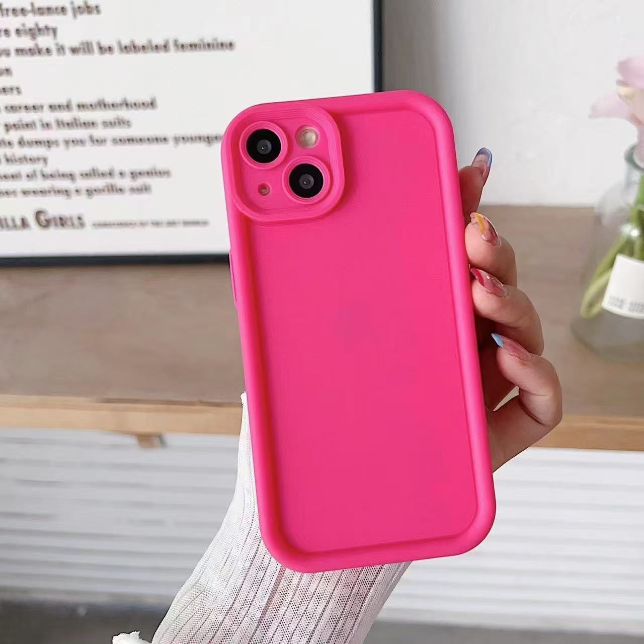 Funda simple de color sólido adecuada para Apple 17 Pro Max, funda Tianyuan para iPhone 16/15/14, estilo europeo y americano 13.