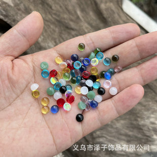 6mm round ring face imitation crystal gemstone glass material nail art patch clothing accessories diy material accessories
