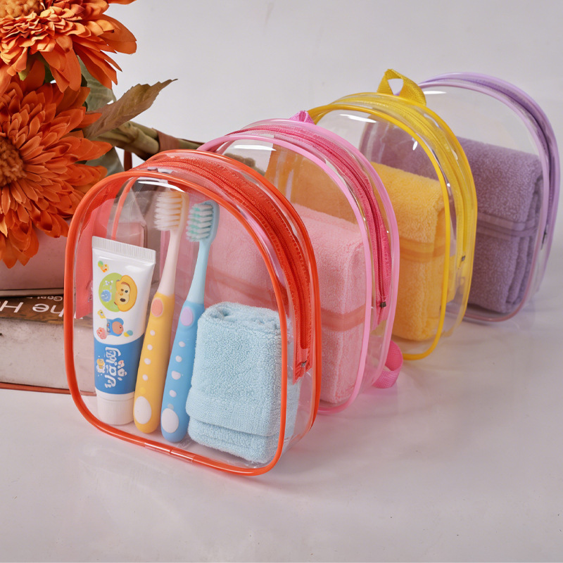 Pvc Transparent Plastic Backpack, Toiletry Storage Bag, Portable Cosmetic Bag, Kidsren's Large-Capacity Transparent Backpack