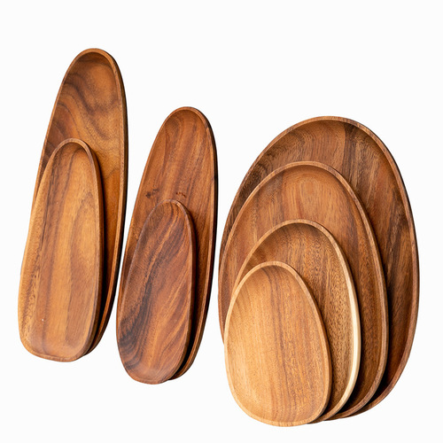 Acacia wood special-shaped tray nut snack wooden plate creative tableware dish living room home snack dry fruit plate