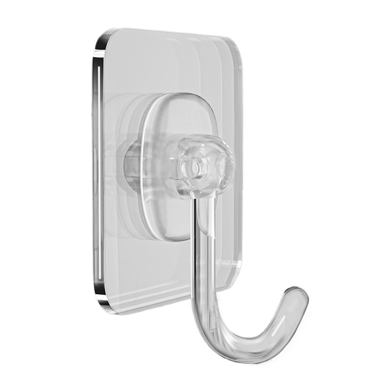 Gancho Adhesivo de pared adhesivo fuerte Pared de soporte de carga transparente gancho sin costura gancho libre gancho pegajoso engrosado