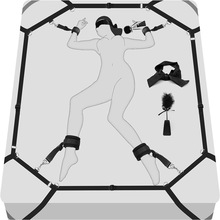 简易连体绑带可调节四角睡床情趣成人性爱床上捆绑束缚用品亚马逊