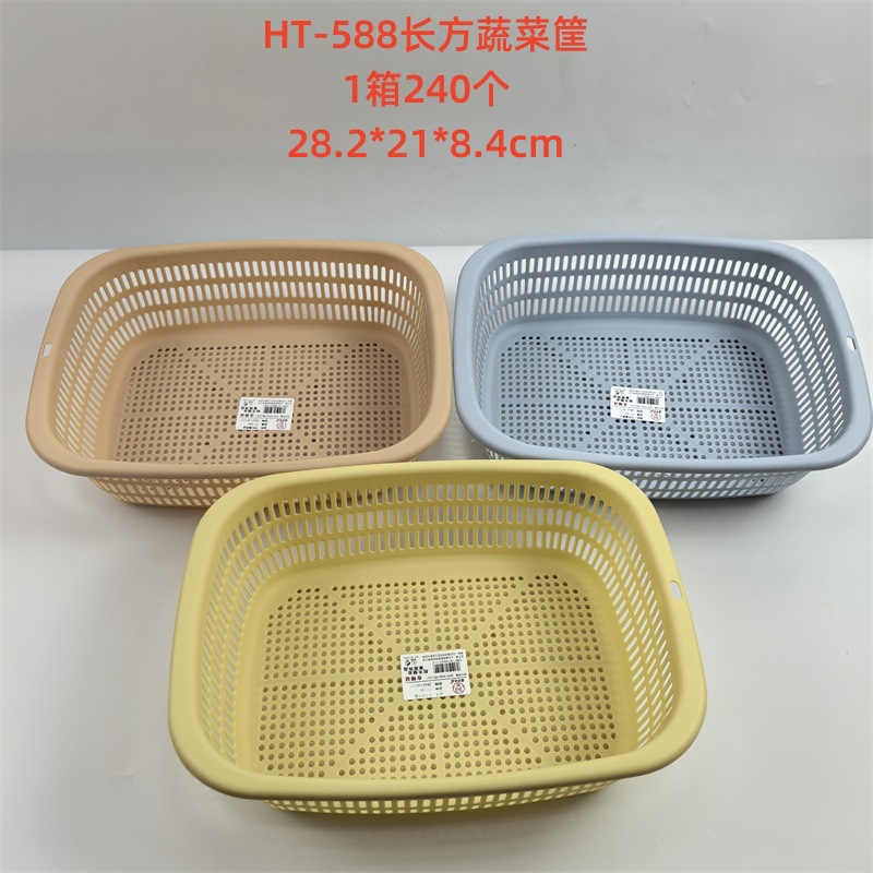 Venta al por mayor Linyi multi-Yuan Department Store conveniente cesta de almacenamiento de plástico para el hogar cesta de pan al vapor cesta de almacenamiento de artículos diversos del hogar cesta de plástico