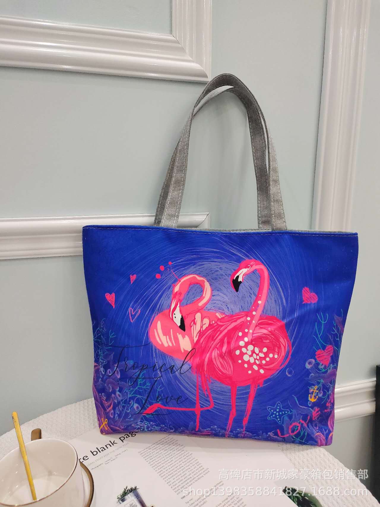 Bolsa de lona de gran capacidad para mujeres 2023 de alta temperatura de transferencia de calor bolsa de hombro de flores bolsa de lona bolsa de mujer bolsa de momia portátil