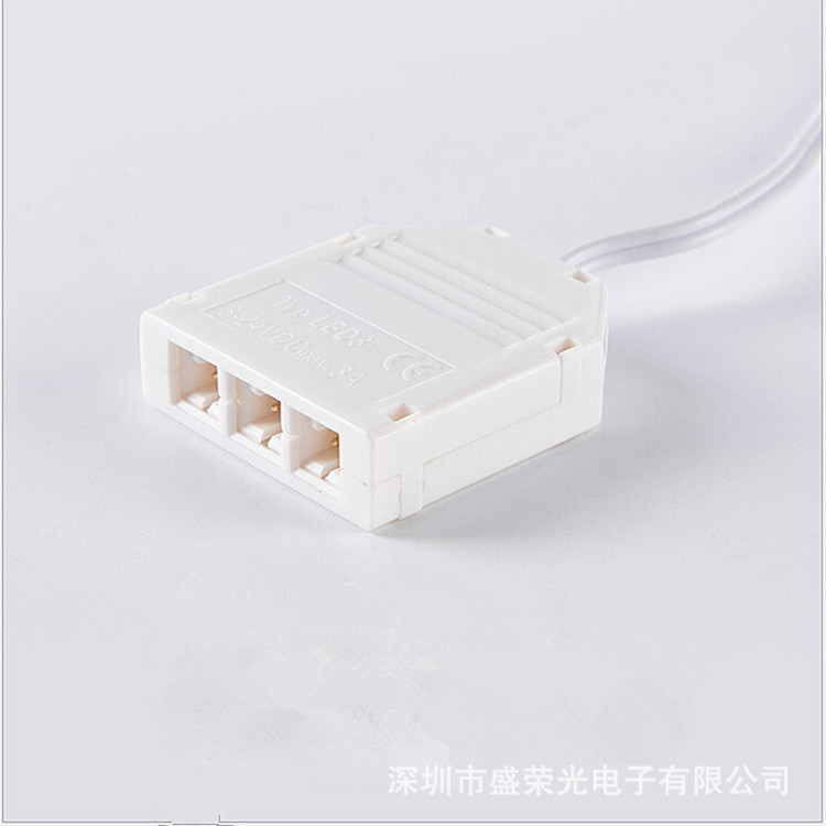 生产杜邦分线盒 橱柜灯电源低压接线盒 杜邦3孔led分线盒|ms