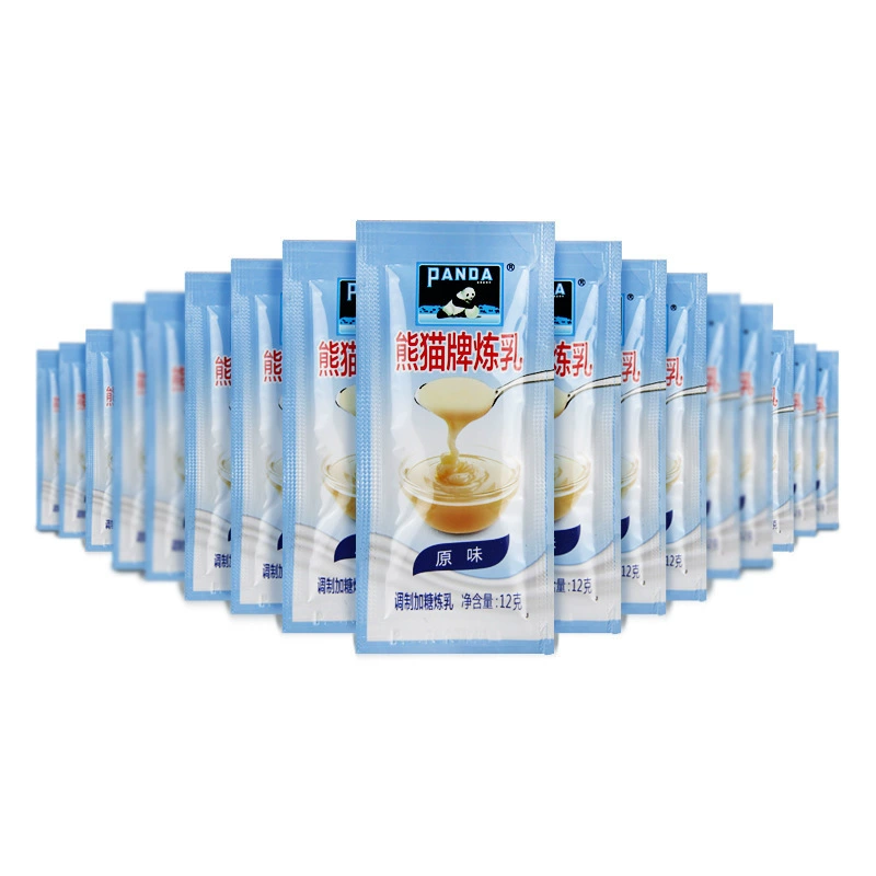 Сделать 100 упаковок сгущенного молока марки Panda 12 г оригинального сгущенного молока сгущенного молока Сгущенного молока в небольших пакетах кофе