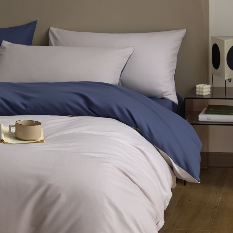 Una cama de algodón de cuatro piezas de algodón 2025, nueva colcha de cama de alta calidad, ropa de cama simple de tres piezas