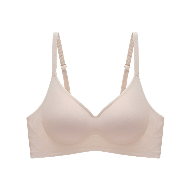 Una pieza de cinturón de hielo de soporte suave ropa interior damas sin marcas sin anillo de acero sujetador recopilación anti-caída sujetador de soporte superior