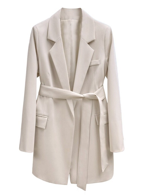European Style 2026 Spring and Autumn Lace-Up Slimming Elegant Office Ladies' Jacket Elegant Top Blazer European Style 2026 Spring and Autumn Lace-Up Slimming Elegant Office Ladies' Jacket Elegant Top Blazer