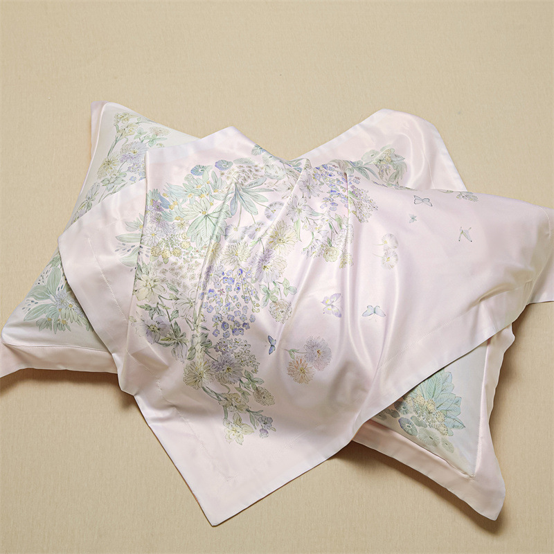 Un par de fundas de almohada de seda de hielo de 48cmx74cm fundas de almohada de seda para el hogar 2025 nuevo juego completo individual premium