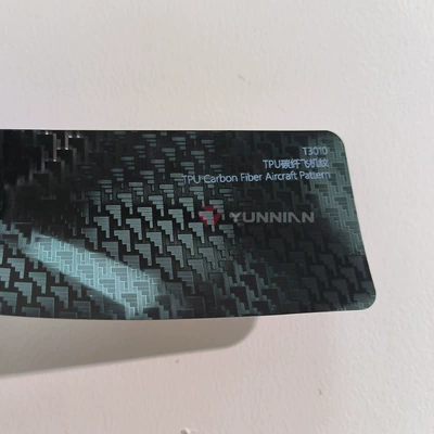 Auto Color Change Film fiber pattern color change film, glossy - tpu-carbon-fiber-aircraft-pattern-15215m