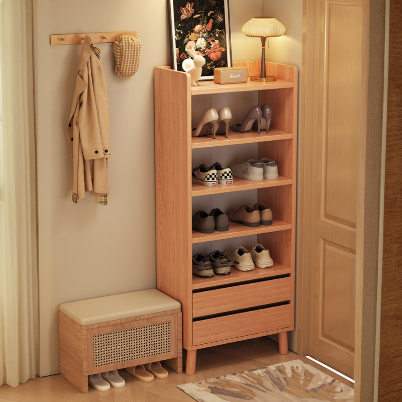 Porta de zapatos doméstica multicapa hermoso pequeño estante estrecho de alquiler simple estante interior almacenar estante de almacenamiento armario de zapatos image 1