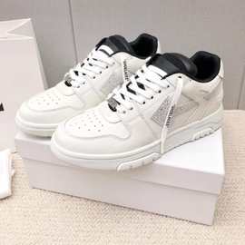 2025新款OF箭头鞋WHIE水钻板鞋休闲低帮情侣鞋拼色百搭男女鞋潮