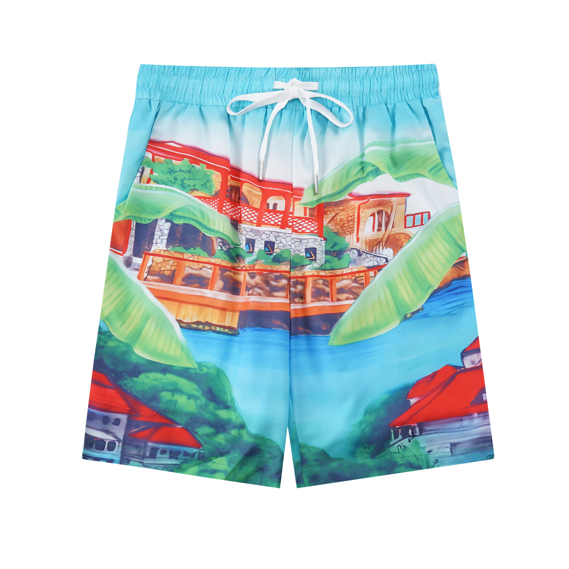 Transfronterizo de verano Amiri set clásico impresión de caju amiri camisa corta casual ropa deportiva para hombres y mujeres