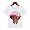 Comfortable scarf, summer short sleeve T-shirt, round collar, children's clothing