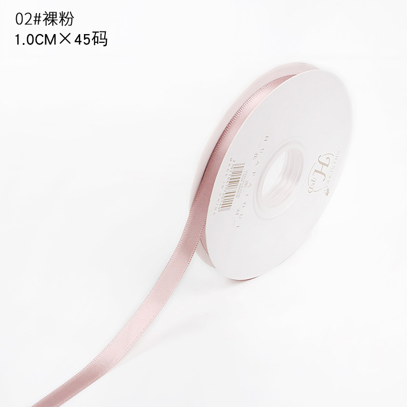 Brillante color sólido 1cm cinta material de embalaje de flores poliéster de alta densidad diy material de florista de pasteles hechos a mano
