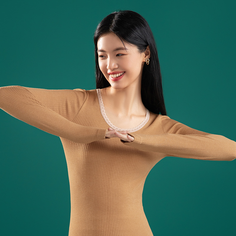 2023 mujeres long Johns traje cuerpo sin fisuras conformación estudiante delgada suéter pantalones bottoming interior ropa interior térmica