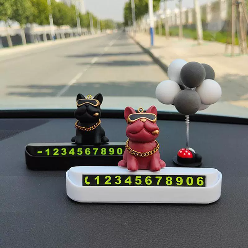Временный номерной знак для автомобиля с бульдогом, автомобильные принадлежности, движущаяся номерная табличка, движущаяся автомобильная табличка для телефона, украшение автомобиля, украшения