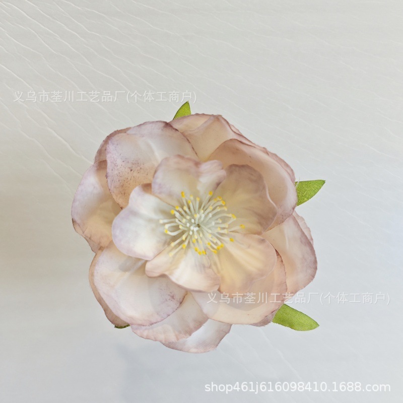 6cm椿の花輪飾りDIY漢服頭飾り花アーチフラワーアレンジメント飾り付け造花模造花輪|undefined